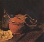 Vincent Van Gogh Still life with Earthenware,Bottle and Clogs (nn04) oil painting